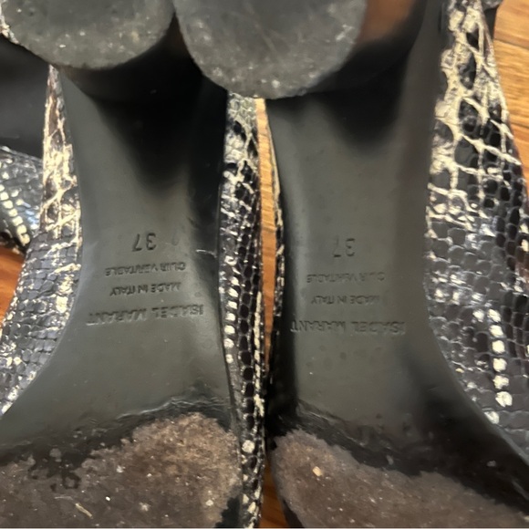 Isabel Marant Danae Python Snake Chelsea Boots Bootie sz 37 EUC - Picture 6 of 9